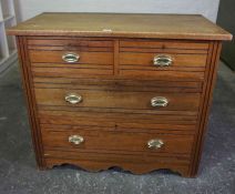 Vintage Chest of Drawers, Having two small drawers above two long drawers, with later handles,