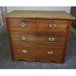 Vintage Chest of Drawers, Having two small drawers above two long drawers, with later handles,