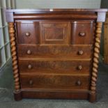 Scottish Mahogany Chest of Drawers, circa 19th century, Having three large drawers above three