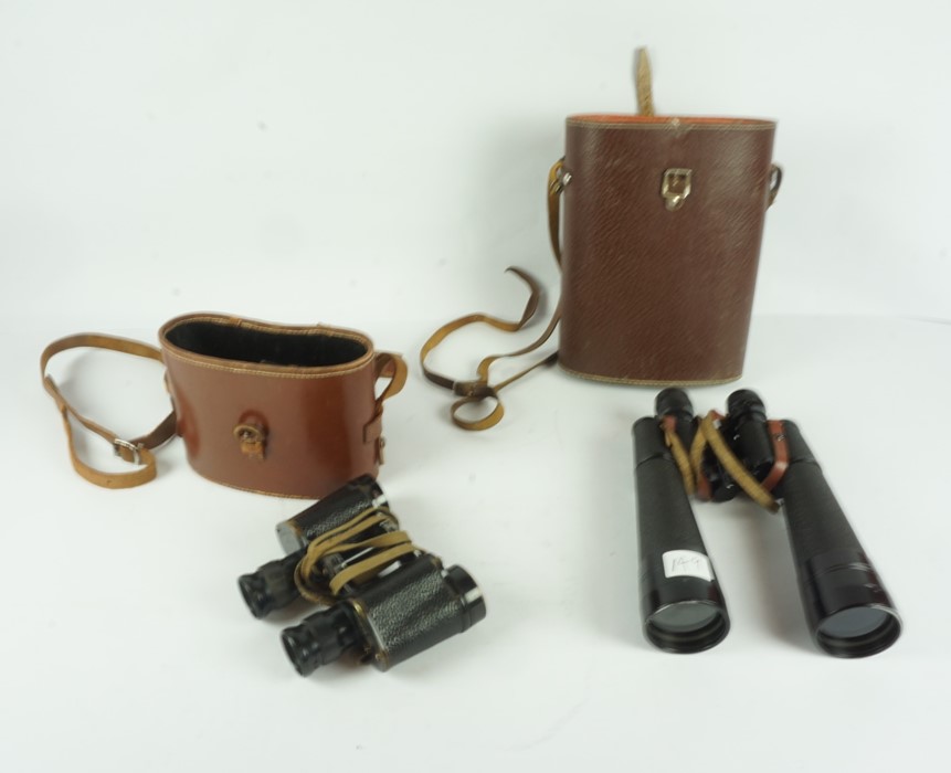 Pair of WWII Military Bino Prism No 2 Field Binoculars by Taylor-Hobson, MK III, no 296967, having