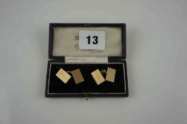 Pair of 9ct Gold Cufflinks, stamped 9ct, 7.5 grams, in fitted box