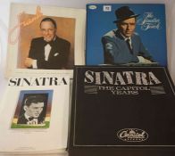 Music Memorabilia, Two Frank Sinatra Vinyl Records, also with a songbook and souvenir programme, (