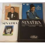 Music Memorabilia, Two Frank Sinatra Vinyl Records, also with a songbook and souvenir programme, (