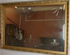 Two Framed Wall Mirrors, 65cm, 72cm high, (2)