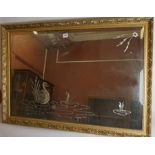 Two Framed Wall Mirrors, 65cm, 72cm high, (2)