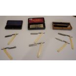 Collection of Razors, circa late 19th / early 20th century, makers include G.Wostenholm & Sons, G.