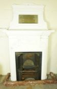 Late Georgian Painted Cast Iron and Steel Fireplace, with Cast Iron Insert, circa early 19th