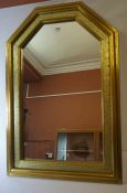 Modern Spanish Gilt Framed Wall Mirror, 89cm high, 63cm wide