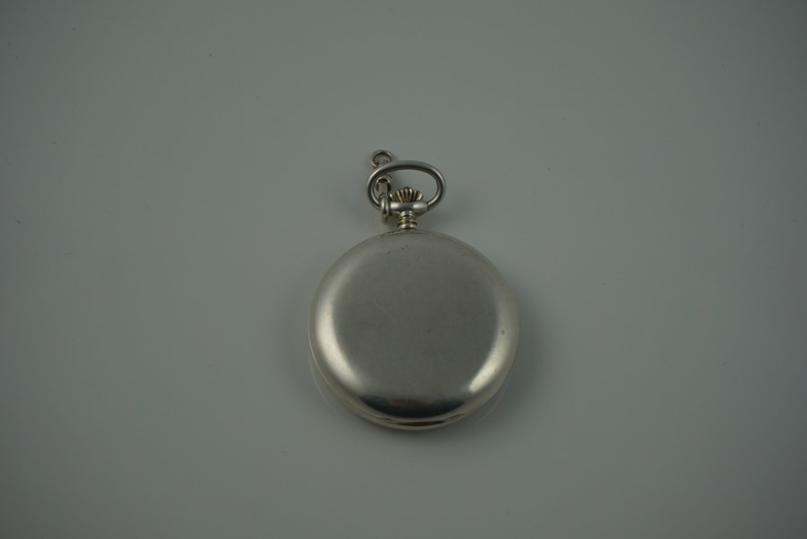 Sterling Silver Full Hunter Pocket Watch by Sewills of Liverpool, Swiss made, stamped 925, in a - Image 3 of 13