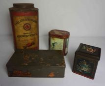 Group of Vintage Tins, to include two sweets tins by Callard & Bowser,s, biscuit tin by M&D,