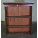 Victorian Mahogany Open Bookcase, 127cm high, 108cm wide, 34cm deep