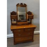 Mahogany Dressing Chest, circa early 20th century, Having a swing mirror and small drawers, above