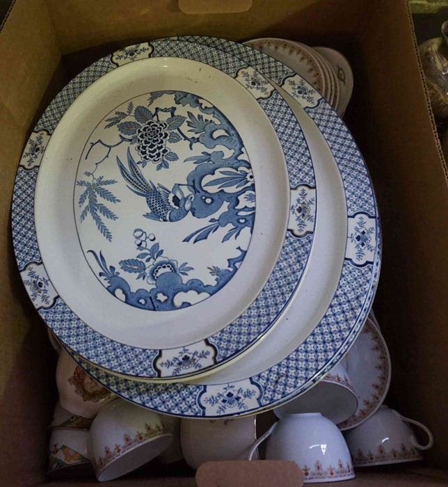 Two Boxes of Assorted China, To include tea wares, serving platters etc, also with a Reproduction - Image 3 of 3