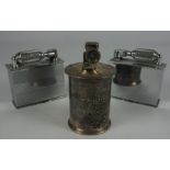 Two Vintage Table Lighters by McMurdo, Also with "The Classic" Patent Table Lighter, engraved to