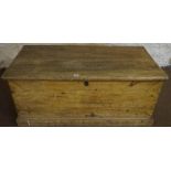 Vintage Pine Blanket Box, Having a hinged top, with metal carry handles, 46cm high, 107cm wide, 54cm