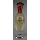 Large Shop Display Glass Perfume Bottle with Contents, Marked Tocade by Rochas, 43cm high