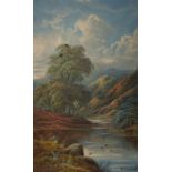 R.Marshall (British) "Loch Lochy" Oil on Canvas, signed lower right, 49cm x 29.5cm, in gilt frame