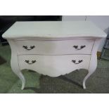 Modern Bombe Chest of Drawers, Having two drawers, 87cm high, 107cm wide, 54cm deep, also with a