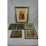 Box of Assorted Prints and Pictures, (15)