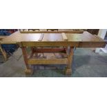 Cabinet Makers Work Bench, with attached vice by Record, 95cm high, 203cm wide, 77cm deep