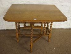 Oak Gateleg Table, 72cm high, 206cm long, 120cm wide