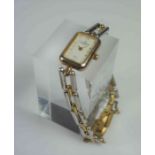 Two Bi-Metal Ladies Wristwatches by Michel Herbelin, One example having a faux mother of pearl dial,