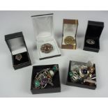 Collection of Silver Jewellery, To include a rose brooch, agate bracelet, Scottish sterling silver