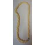 Eight Strand Freshwater Pearl Necklace, Having a silver clasp, 35cm long, gross weight 81.2 grams