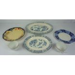 Two Boxes of Assorted China, To include tea wares, serving platters etc, also with a Reproduction