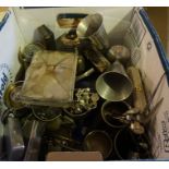 Quantity of Silver Plated Wares, To include cigarette boxes, tea wares, loose cutlery etc,