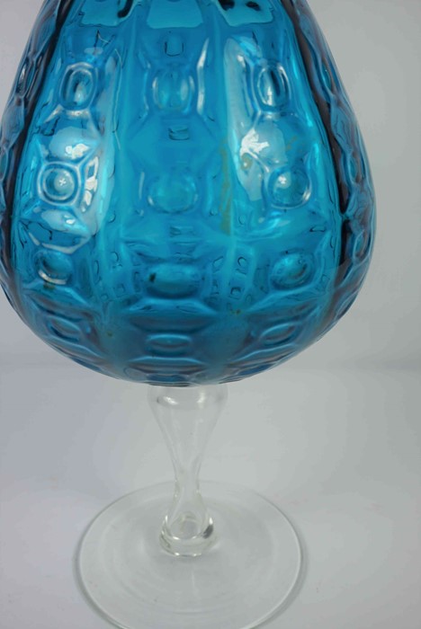 Blue Glass Vase, Modelled as a goblet, raised on a circular foot, 39cm highCondition reportIn our - Image 2 of 3