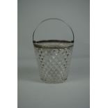 Edward VII Silver Mounted Glass Ice Bucket, Hallmarks for John Grinsell & Sons, London 1903-04,