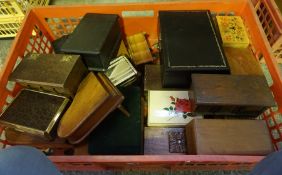 Quantity of Musical Jewellery Boxes, Also with cutlery boxes, oak boxes etc, approximately 20 in