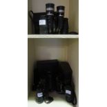 Six Pairs of Binoculars, to include a pair by Regent, Commodore etc, all with cases, (6)