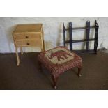 Woven Effect Bedside Table, Also with a stool and hanging wall rack, (3)