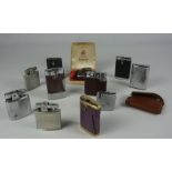 Assorted Vintage Lighters by Ronson, (15) In a Vintage "Squirrel" Confections tin