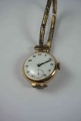 Two Vintage 9ct Gold Backed Ladies Wristwatches, One having a subsidiary seconds dial, raised on