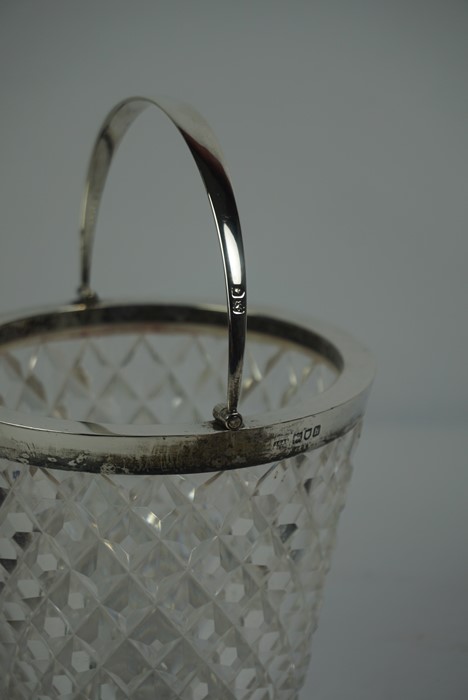 Edward VII Silver Mounted Glass Ice Bucket, Hallmarks for John Grinsell & Sons, London 1903-04, - Image 3 of 12