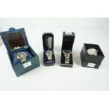 Four Mens Quartz Wristwatches, Comprising of Sekonda, Lorus, Ben Sherman and Vialli, all with boxes,