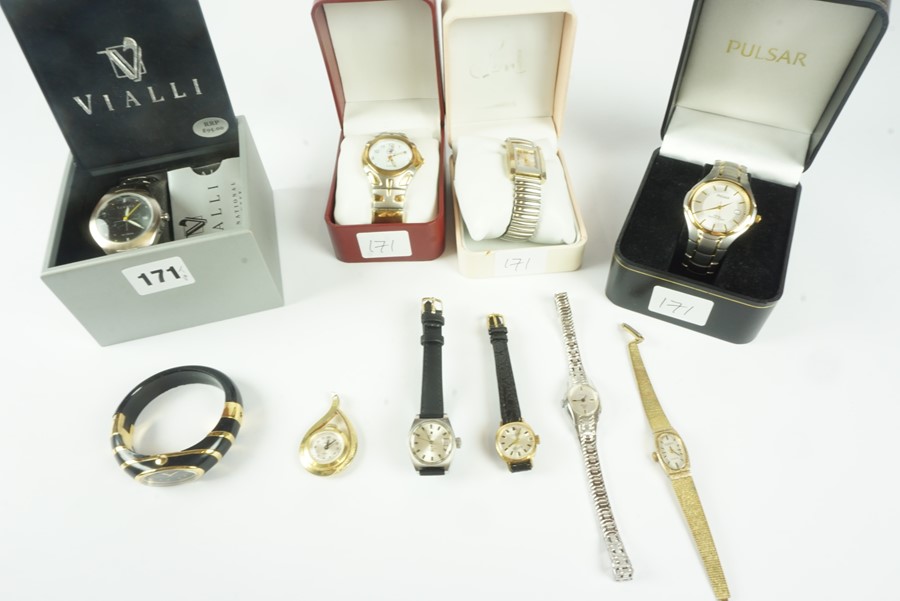 Quantity of Ladies Quartz Wristwatches, to include examples by Vialli, Pulsar etc, also with four