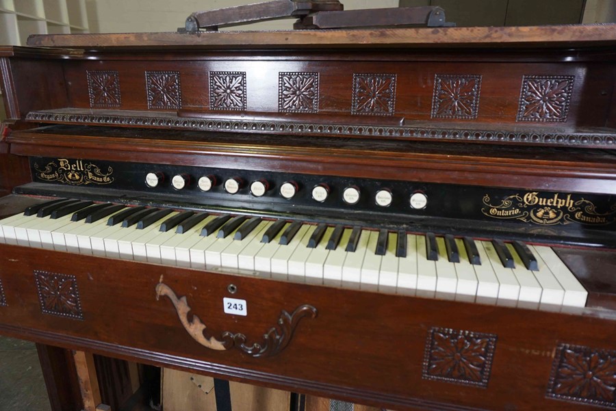 Bell Pump Organ, by the Bell Organ Co, circa early 20th century, 108cm high, 120cm wide, 65cm deep - Image 8 of 9