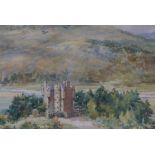 Frank Watson Wood (British 1900-1985) "Braemar Castle" Watercolour, signed Watson Wood to lower