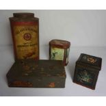 Group of Vintage Tins, to include two sweets tins by Callard & Bowser,s, biscuit tin by M&D,