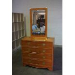 Ships Style Chest of Drawers, Having two short drawers above three long drawers, Decorated with gilt