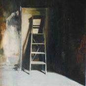 Lindsay Turk BA(Hons) MFA (British, B.1977) "Old Wooden Ladder", oil on board, signed and titled