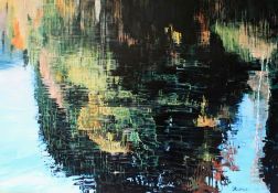 Neville Storer B Ed(Hons) (British, B.1948) "Autumn Reflections", oil on canvas, signed to lower
