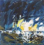 Clare Blois (Scottish, B.1953) "Sunburst", oil on canvas, signed to lower left, artist label to
