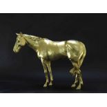 Frippy Jameson (British, B.1978) "Racehorse in Gold II", 24 Carat European gold leaf bronze,