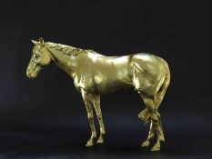 Frippy Jameson (British, B.1978) "Racehorse in Gold II", 24 Carat European gold leaf bronze,