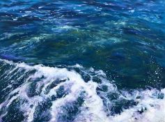 Fiona Carvell BA (Hons) (British, B.1970) "Ocean Wake", pastel, signed to lower left, signed